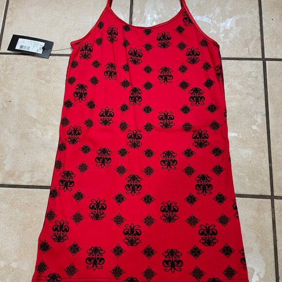 LL Cool J Red/Black Printed Cami Juniors L - Picture 3 of 3